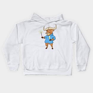 Buffalo with sparkler - Happy New Year Kids Hoodie